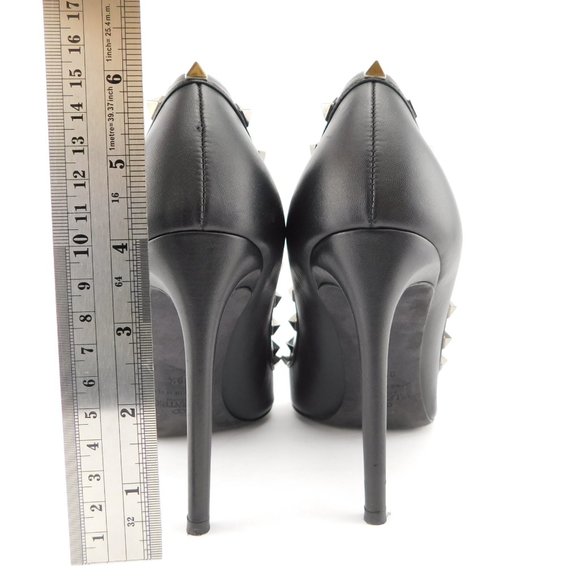 VALENTINO Rockstud Black Leather Pumps 39.5 - Picture 7 of 9